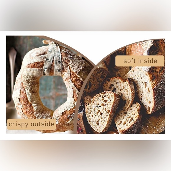 Top Hat Style Banneton Sourdough Starter Bread Basket Set W/ Stencils - Picture 8 of 12